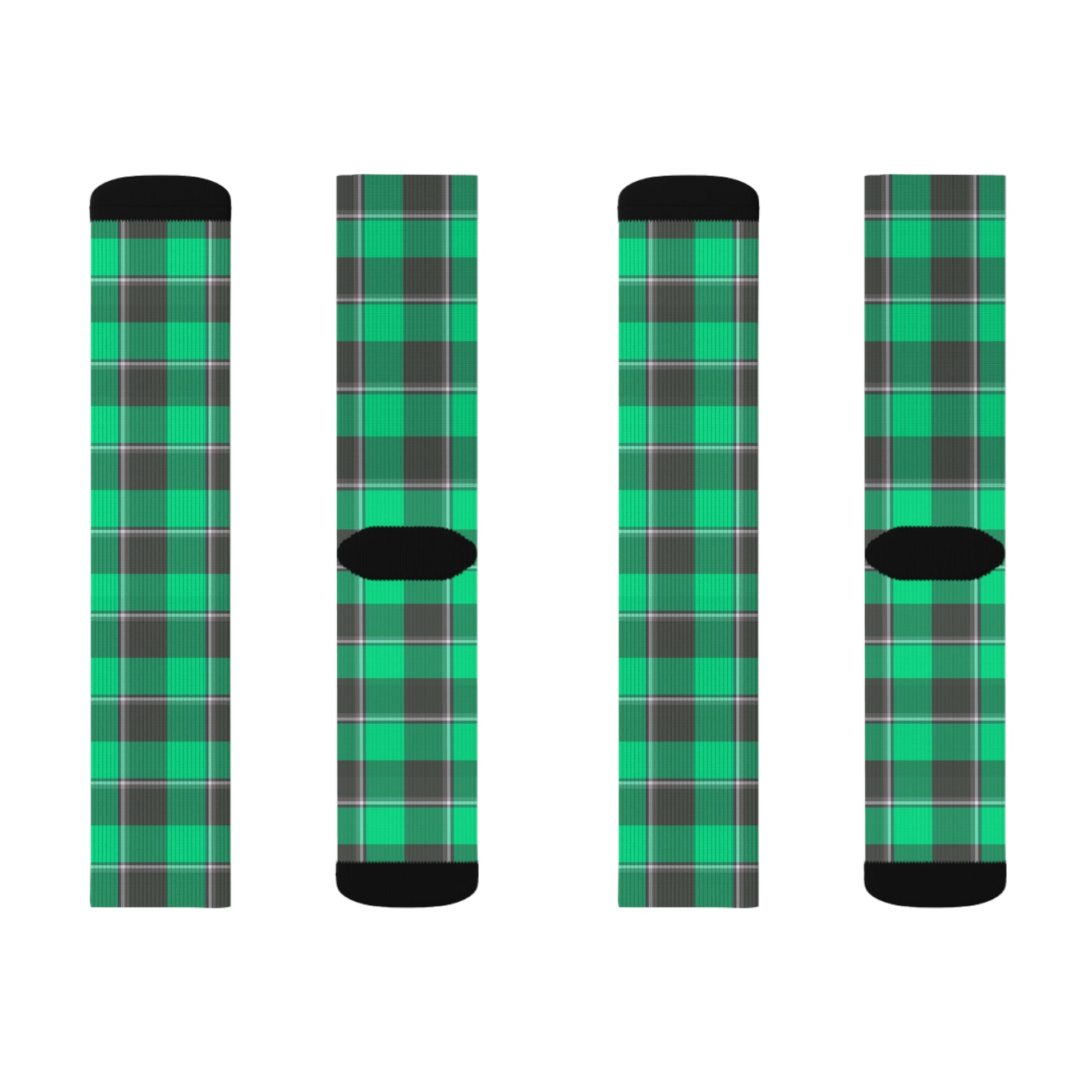 Plaid Sublimation Socks, Cozy Fashion Socks, Gift for Her, Winter Accessories, Fun Pattern Socks - Celtic Scents