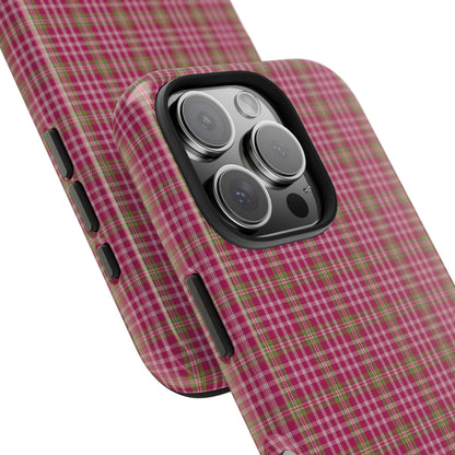 Stylish Tough Phone Cases - Protect Your Phone with Trendy Plaid Design, Gift for Her, Pink Plaid Design