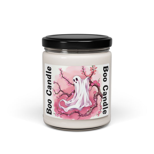 Boo Candle - Scented Soy Candle for Halloween, Ghost-Themed Decor, Cozy Atmosphere, Gift for Spooky Season, Home Fragrance - Celtic Scents