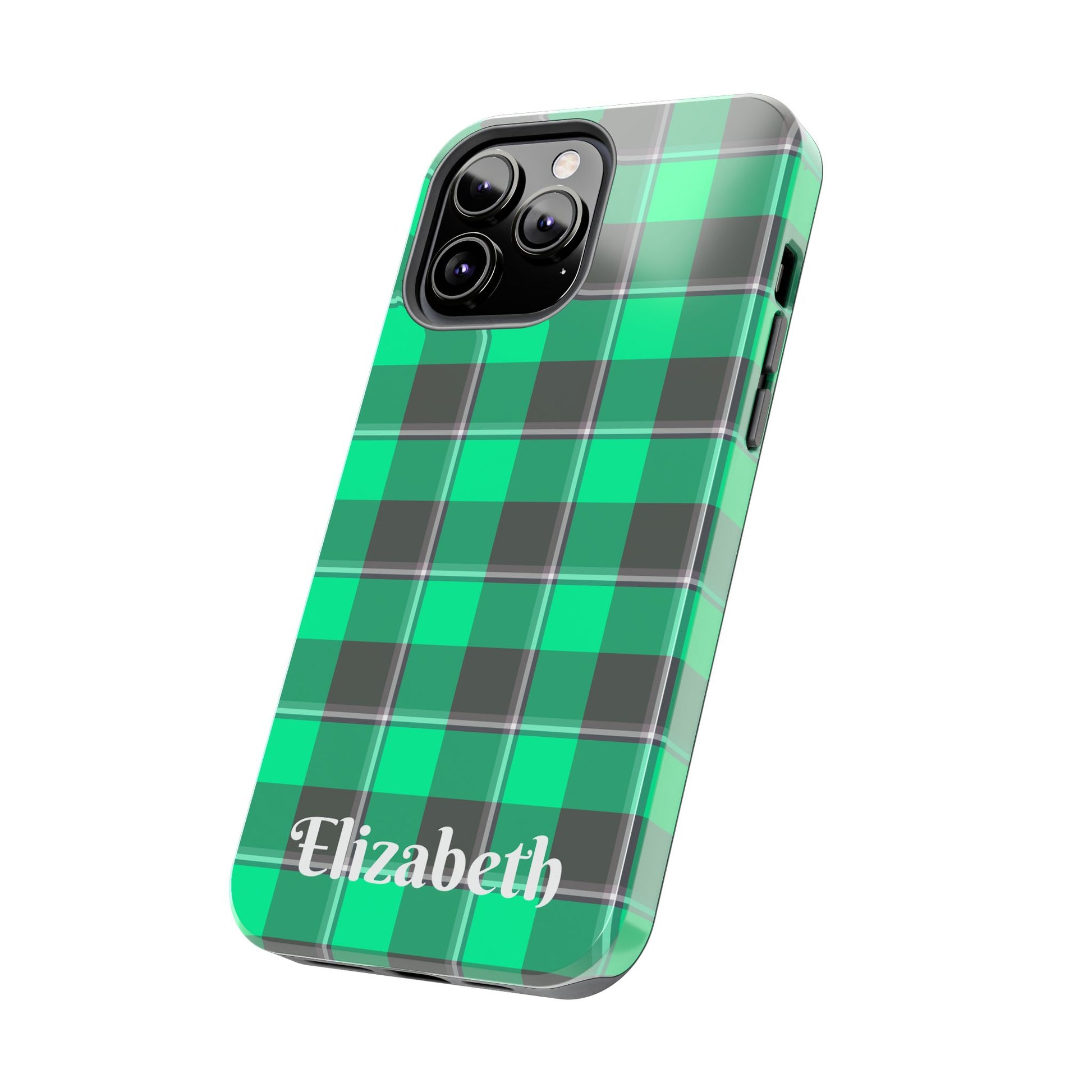 Personalized Plaid Tough Phone Case, Custom Phone Cover, Gifts for Her, Unique Cell Phone Case, Trendy Accessories, Holiday Gifts - Celtic Scents