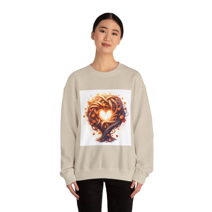 Heart Tree Crewneck Sweatshirt, Cozy Love Sweatshirt, Unisex Gift for Loved Ones, Fall Fashion, Nature-Inspired Apparel - Celtic Scents