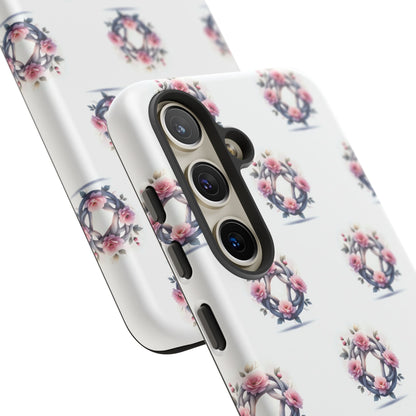 Floral Phone Case, Tough Cases for Women, Cute Celtic Knot Floral Design iPhone Cover, Gift for Her, Stylish Tech Accessories