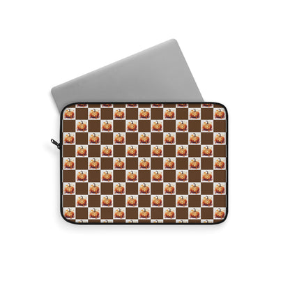 Cozy Fall Laptop Sleeve, Pumpkin Pattern Design, Autumn Tech Case, Gift for Students, Computer Bag, Seasonal Decor - Celtic Scents