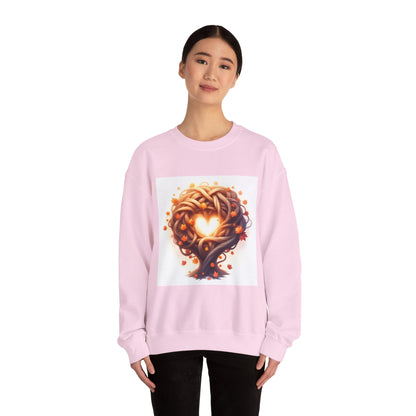 Heart Tree Crewneck Sweatshirt, Cozy Love Sweatshirt, Unisex Gift for Loved Ones, Fall Fashion, Nature-Inspired Apparel - Celtic Scents