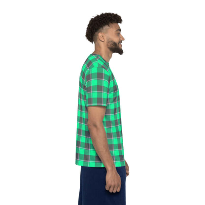 Men's Sports Jersey with Personalized Plaid Design, Casual Wear, Unique Gift for Him