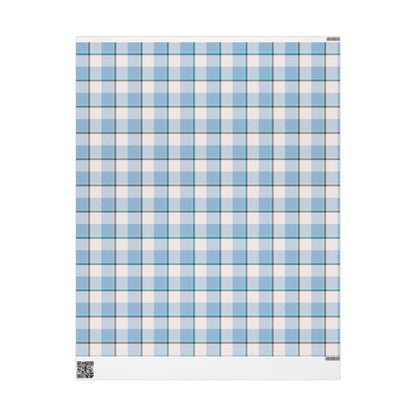 Blue Plaid Wrapping Paper, Gift Wrap for Birthdays, Holidays, Festivals, Eco-Friendly Packaging, Decorative Paper - Celtic Scents