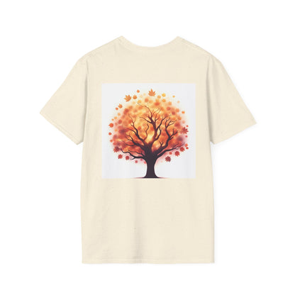 Autumn Tree Graphic T-Shirt, Fall Tee for Nature Lovers, Unisex Softstyle T-Shirt, Gift for Thanksgiving, Cozy Casual Wear - Celtic Scents