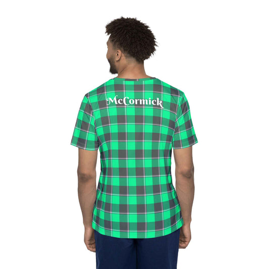 Men's Sports Jersey with Personalized Plaid Design, Casual Wear, Unique Gift for Him