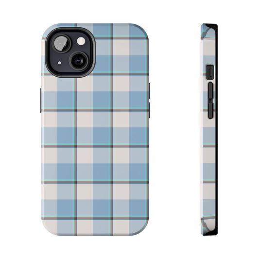 Winter Plaid Tough Phone Cases for Protection, Gift for Teens, Trendy Phone Accessories, Stylish Shield, Holiday Gift Ideas