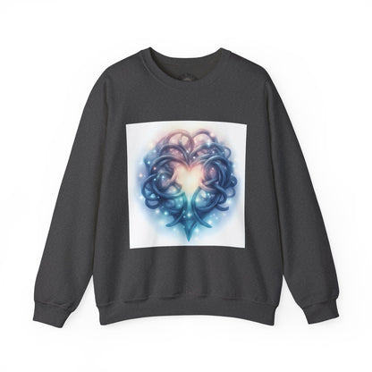 Heartfelt Unisex Crewneck Sweatshirt - Cozy Gift for Couples, Valentine's Day Sweatshirt, Funky Heart Design, Everyday Comfort, Unique [...] - Celtic Scents