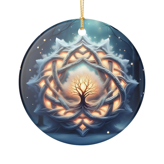 Tree of Life Ceramic Ornament, Spiritual Home Decor, Unique Holiday Gift, Bohemian Wall Hanging, Mindful Living Decoration - Celtic Scents