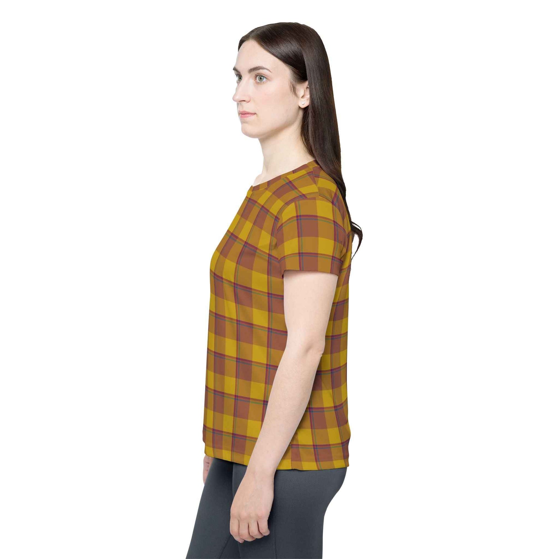 Plaid Sports Jersey, Cheer Top, Athletic Wear, Everyday Casual Tee, Gift for Sports Fans, Comfortable Sports Apparel