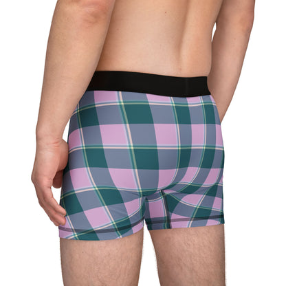 Ming and Melanie Plaid Men's Boxers, Stylish, Unique Underwear for Everyday Wear