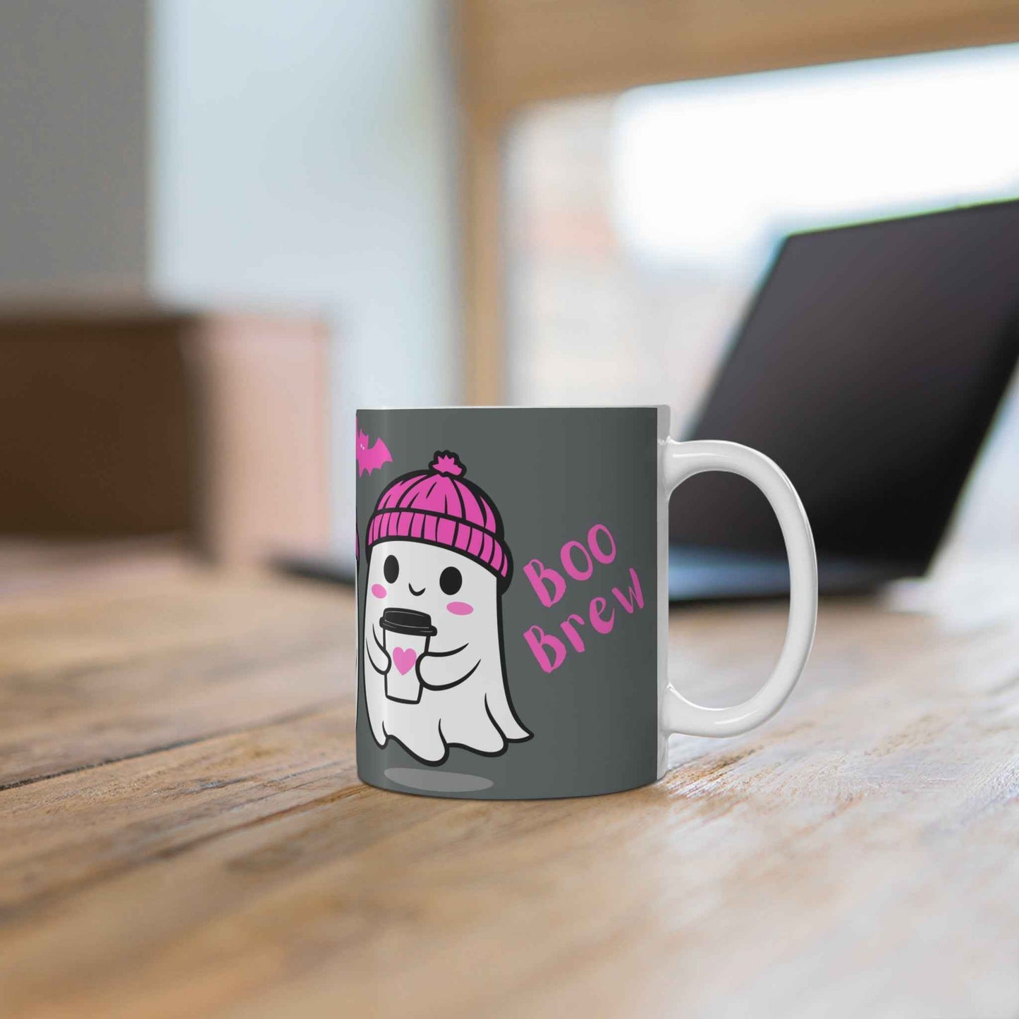 Cute Halloween Ghost Mug, Spooky Coffee Cup, Boo Brew, Funny Gift for Ghost Lovers, Holiday Beverage Mug