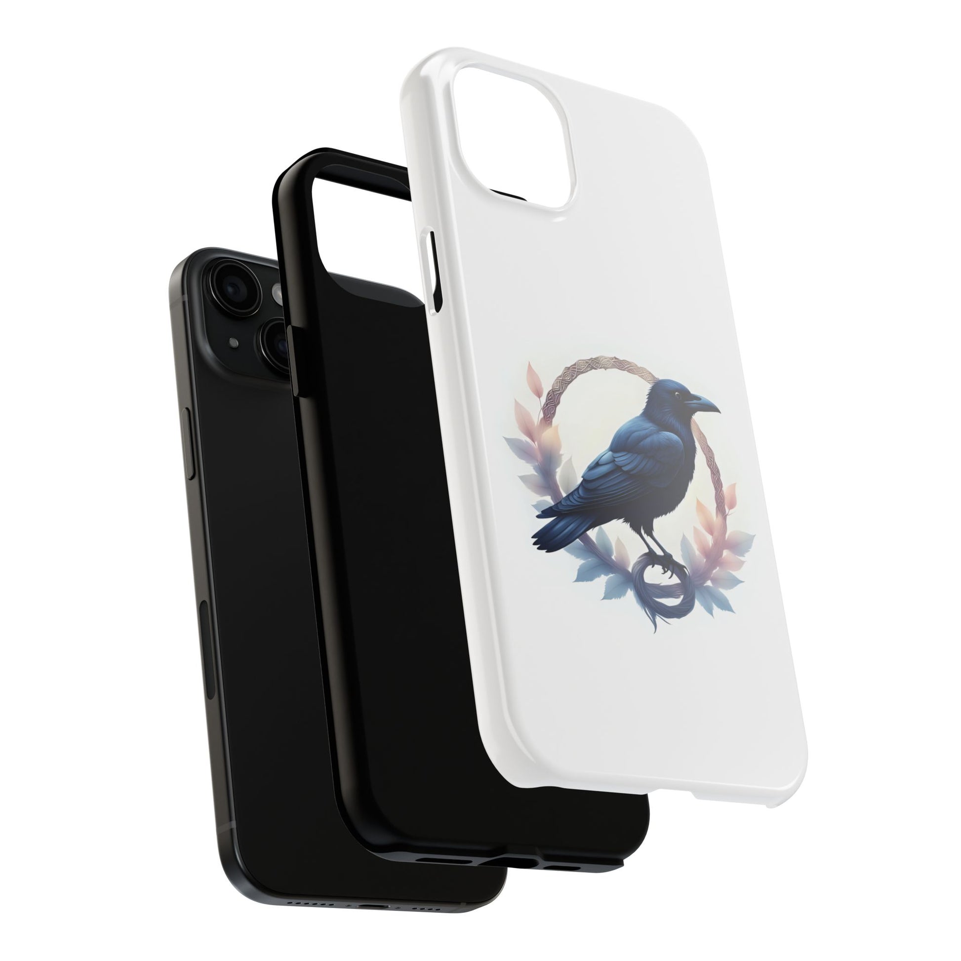 Raven Design Phone Case | Tough Protector Case, Gift for Bird Lovers, Unique Cell Phone Cover, Gothic or Nature Inspired - Celtic Scents
