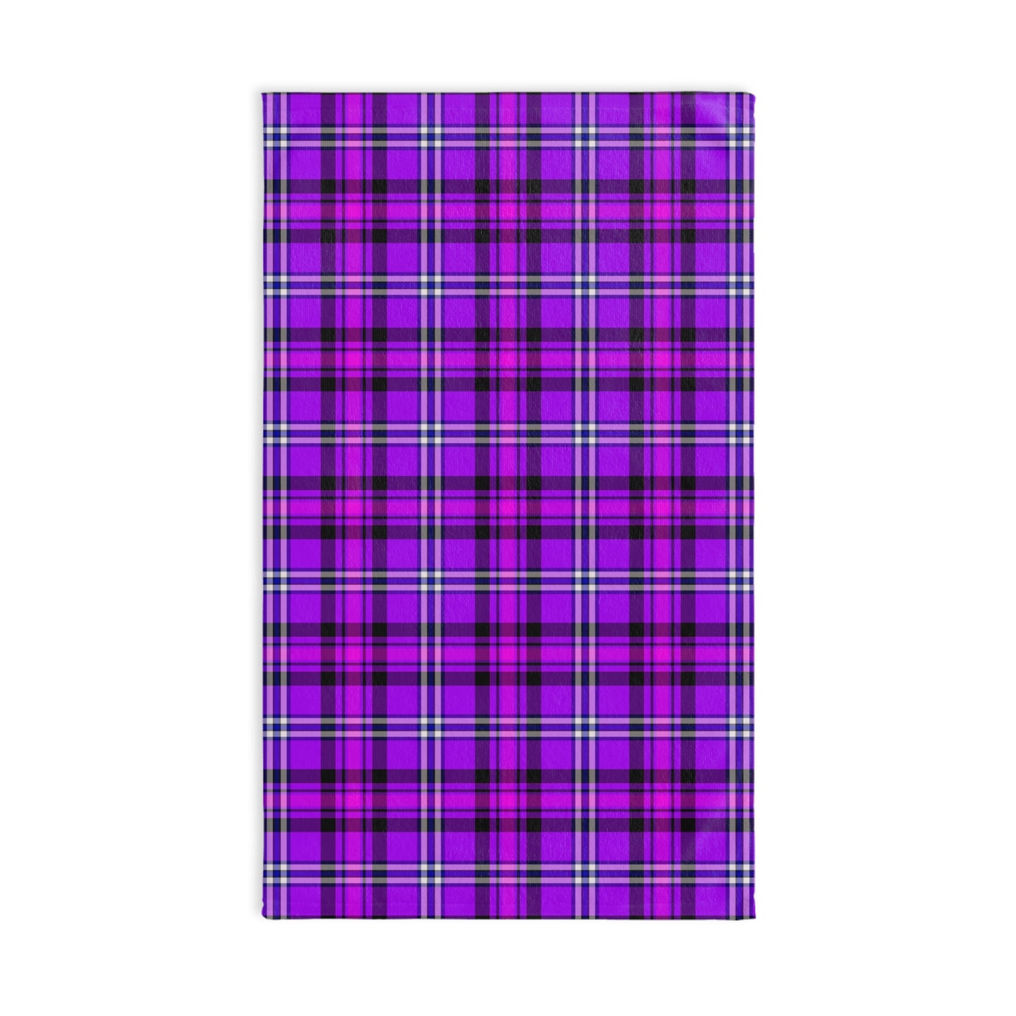 Purple Plaid Hand Towel, Vibrant Towel for Kitchen, Bathroom Decor, Perfect Gift - Celtic Scents