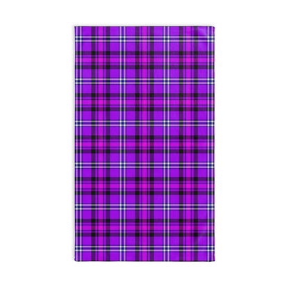 Purple Plaid Hand Towel, Vibrant Towel for Kitchen, Bathroom Decor, Perfect Gift - Celtic Scents