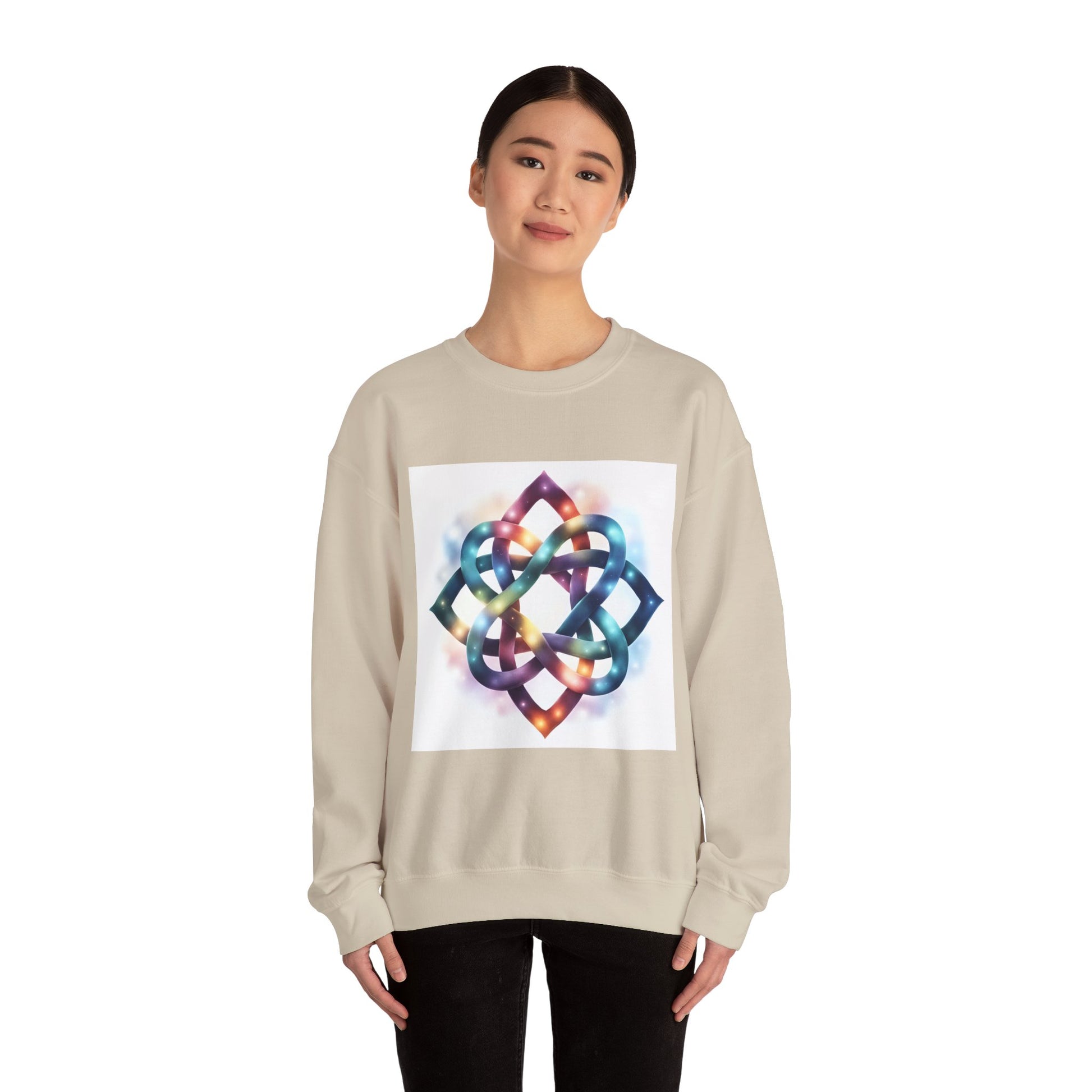 Colorful Infinity Knot Crewneck Sweatshirt | Cozy Unisex Sweatshirt for Every Occasion, Gift for Him, Her, Holidays, Casual Wear - Celtic Scents