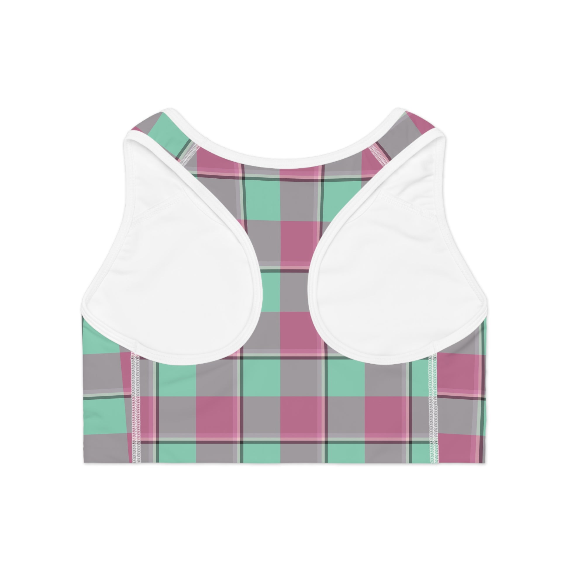 Stylish Plaid Sports Bra, Comfortable Workout Top, Fitness Apparel, Stylish Activewear, Gym Wear, Matching Athletic Set - Celtic Scents