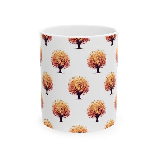 Autumn Tree Ceramic Mug, Pumpkin Spice Latte Cups, Fall Decor, Gift for Nature Lovers, Cozy Dining, Thanksgiving Coffee Mug - Celtic Scents