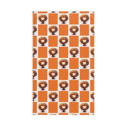 Autumn Floral Hand Towel, Cozy Kitchen Decor, Fall Gift, Hostess Gift, Decorative Towel for Thanksgiving
