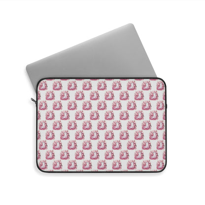 Charming Pink Ghost Laptop Sleeve, Cute Tech Accessory, Gift for Students, Colorful Electronics Cover, Fantasy-themed Sleeve - Celtic Scents