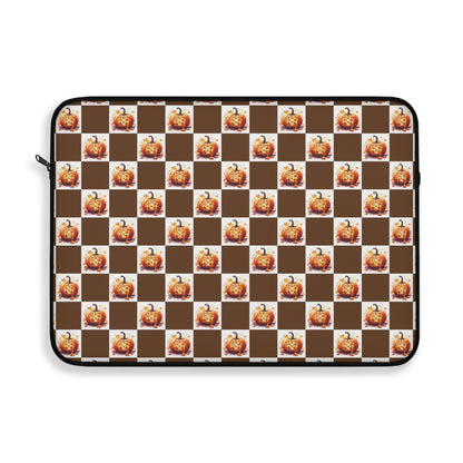 Cozy Fall Laptop Sleeve, Pumpkin Pattern Design, Autumn Tech Case, Gift for Students, Computer Bag, Seasonal Decor - Celtic Scents