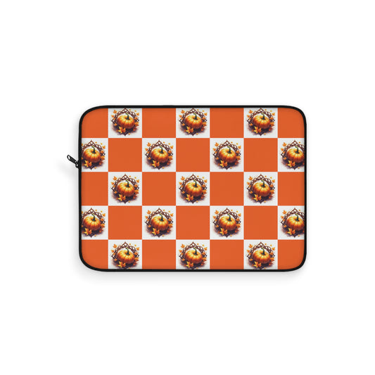 Vibrant Pumpkin Laptop Sleeve, Unique Laptop Case, Stylish Tech Accessory, Perfect Gift for Students, Colorful Protector