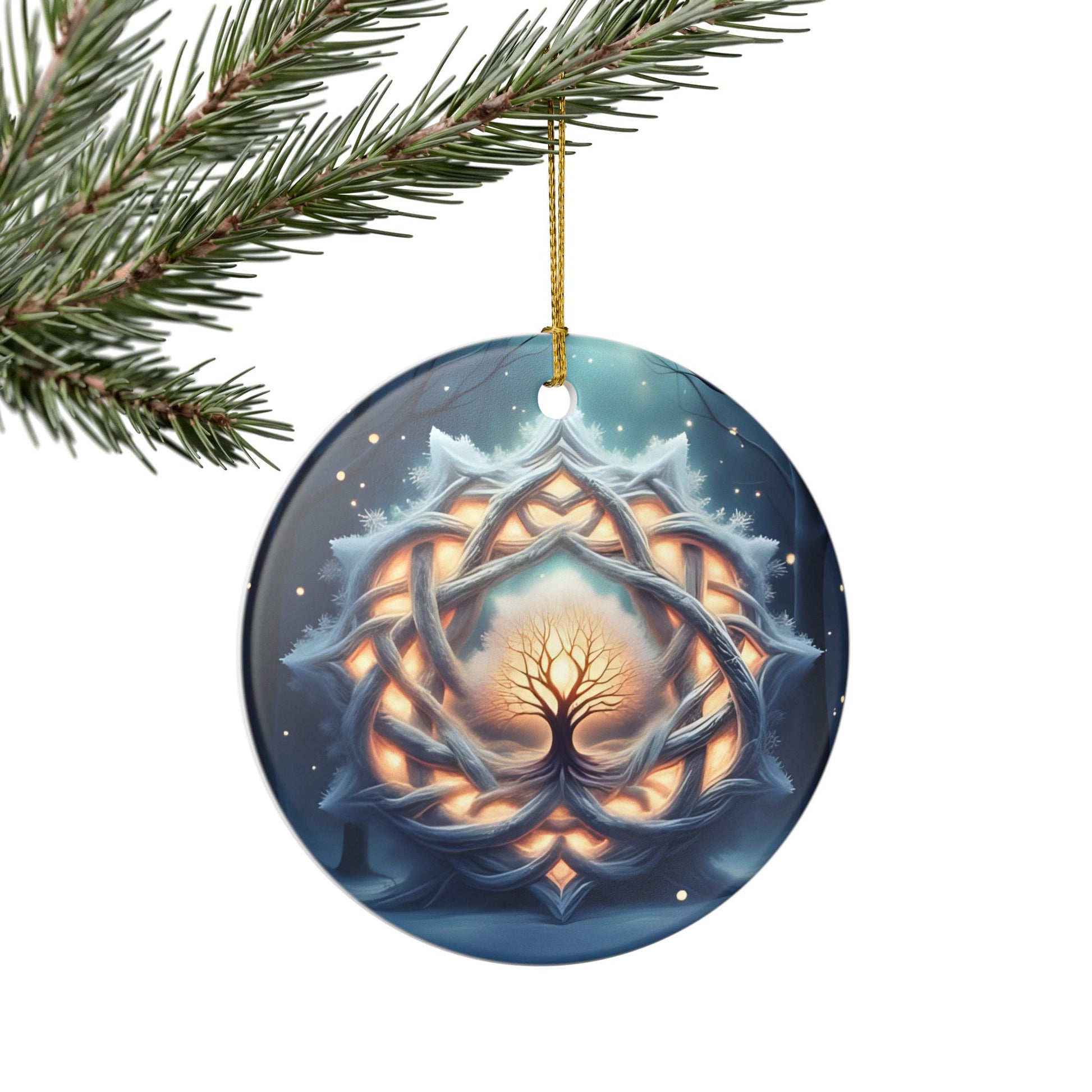 Tree of Life Ceramic Ornament, Spiritual Home Decor, Unique Holiday Gift, Bohemian Wall Hanging, Mindful Living Decoration - Celtic Scents