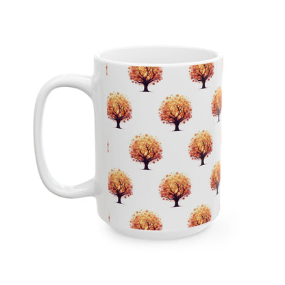 Autumn Tree Ceramic Mug, Pumpkin Spice Latte Cups, Fall Decor, Gift for Nature Lovers, Cozy Dining, Thanksgiving Coffee Mug - Celtic Scents