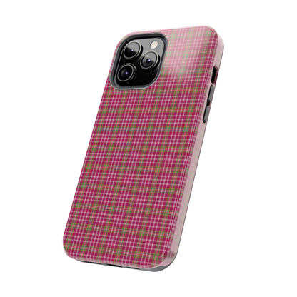 Stylish Tough Phone Cases - Protect Your Phone with Trendy Plaid Design, Gift for Her, Pink Plaid Design - Celtic Scents