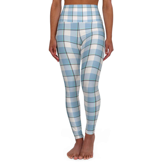 Winter Plaid High Waisted Yoga Leggings, Comfortable Activewear, Hiking Pants, Gym Leggings, Stylish Yoga Outfits, Fitness Apparel