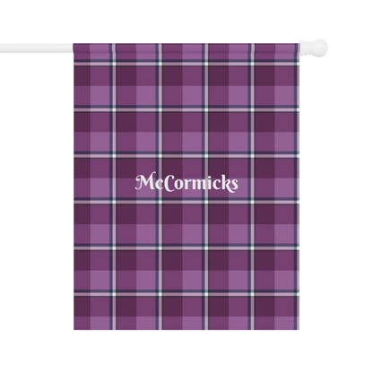 Plaid Garden Banner, Personalized Outdoor Decor, Home and Patio Decoration, Rustic Style Garden - Celtic Scents