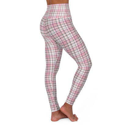 Pink Plaid Yoga Leggings - Celtic Scents