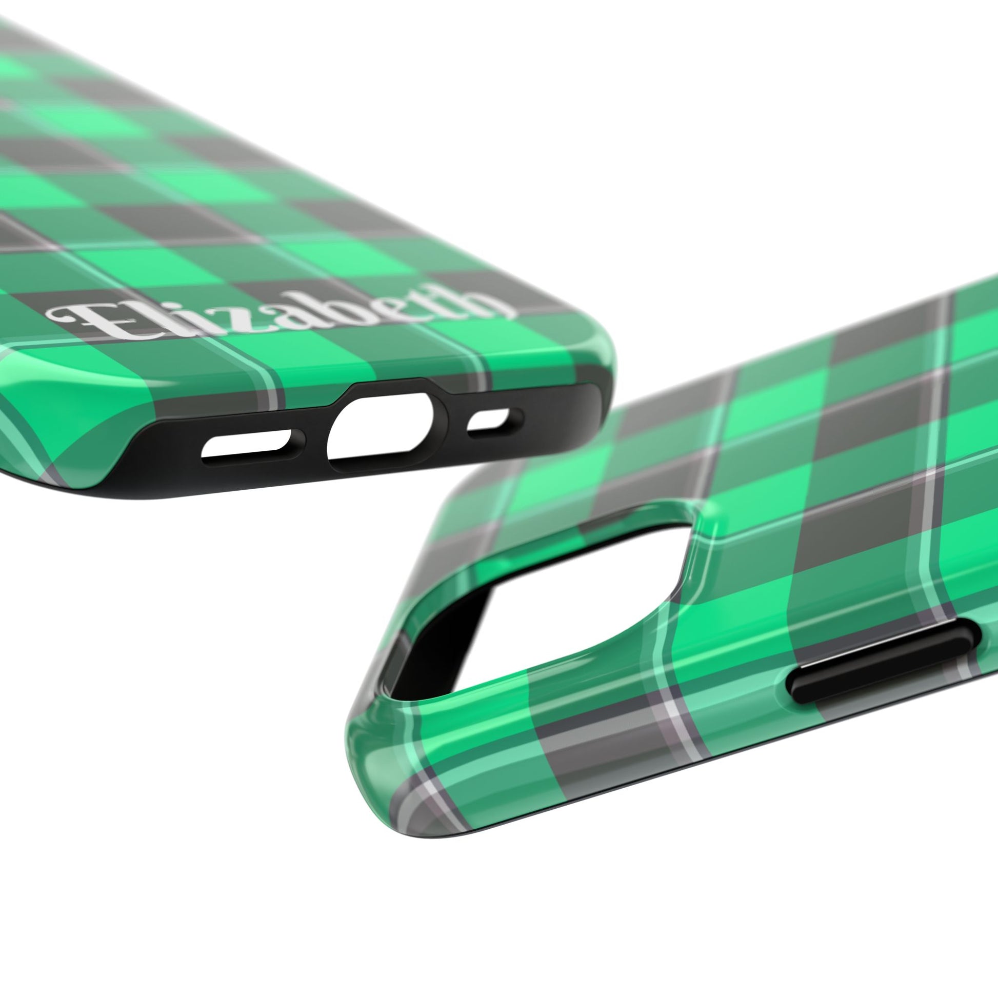 Personalized Plaid Tough Phone Case, Custom Phone Cover, Gifts for Her, Unique Cell Phone Case, Trendy Accessories, Holiday Gifts - Celtic Scents
