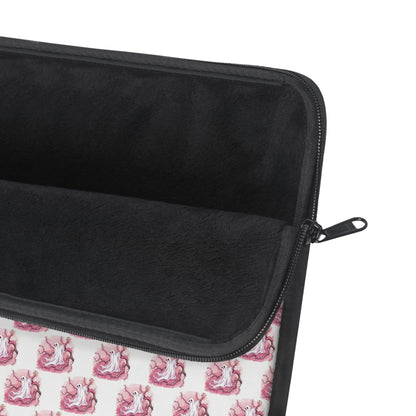 Charming Pink Ghost Laptop Sleeve, Cute Tech Accessory, Gift for Students, Colorful Electronics Cover, Fantasy-themed Sleeve - Celtic Scents