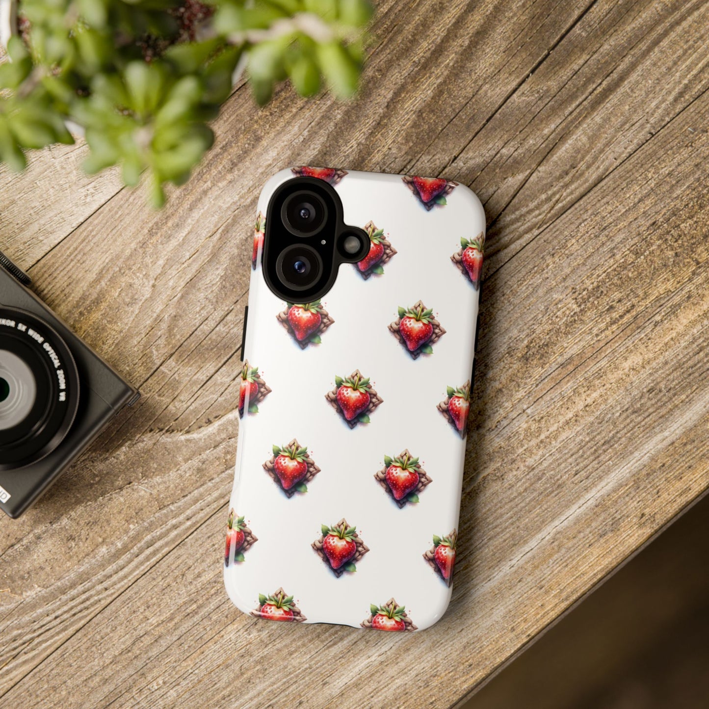 Strawberry Celtic Knot Phone Case, Cute Phone Cover, Gift for Her, Custom Smartphone Case, Funky Accessories, Valentine's Day Gift