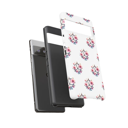 Floral Phone Case, Tough Phone Cover, Cute Protection for Mobile, Gift for Her, Celtic Knot Floral Pattern Case