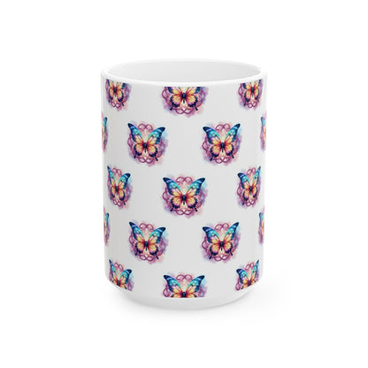 Colorful Butterfly Ceramic Mug - Vibrant Drinkware for Nature Lovers, Gift for Birthdays, Mother's Day, or Just Because - Celtic Scents