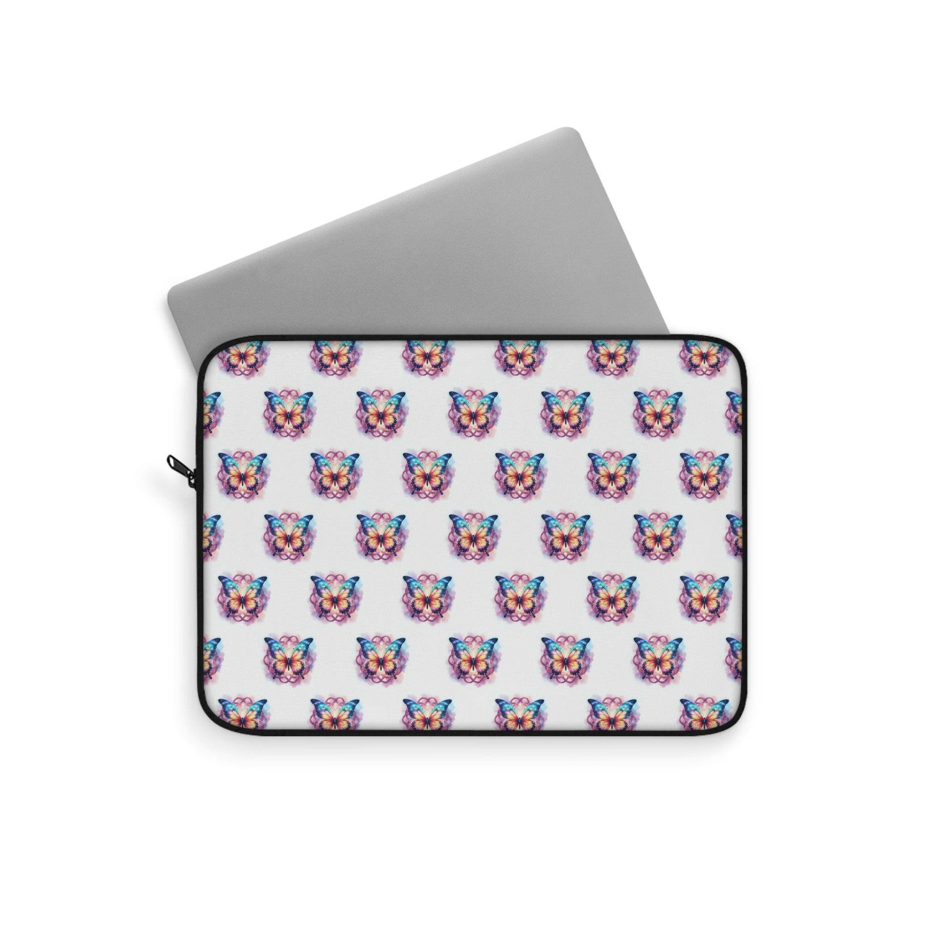 Colorful Butterfly Design Laptop Sleeve, Padded Computer Case, Cute Tech Accessory, Gift for Students - Celtic Scents