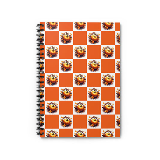 Vibrant Spiral Notebook - Ruled Lines, Themed Journal for Creative Minds, Cute Gift Idea, School Supplies, Stationery Essential, Autumn Pumpkin