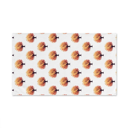 Autumn Tree Hand Towel, Cozy Home Decor, Fall Kitchen Accessory, Farmhouse Style Towel, Thanksgiving Gift Idea