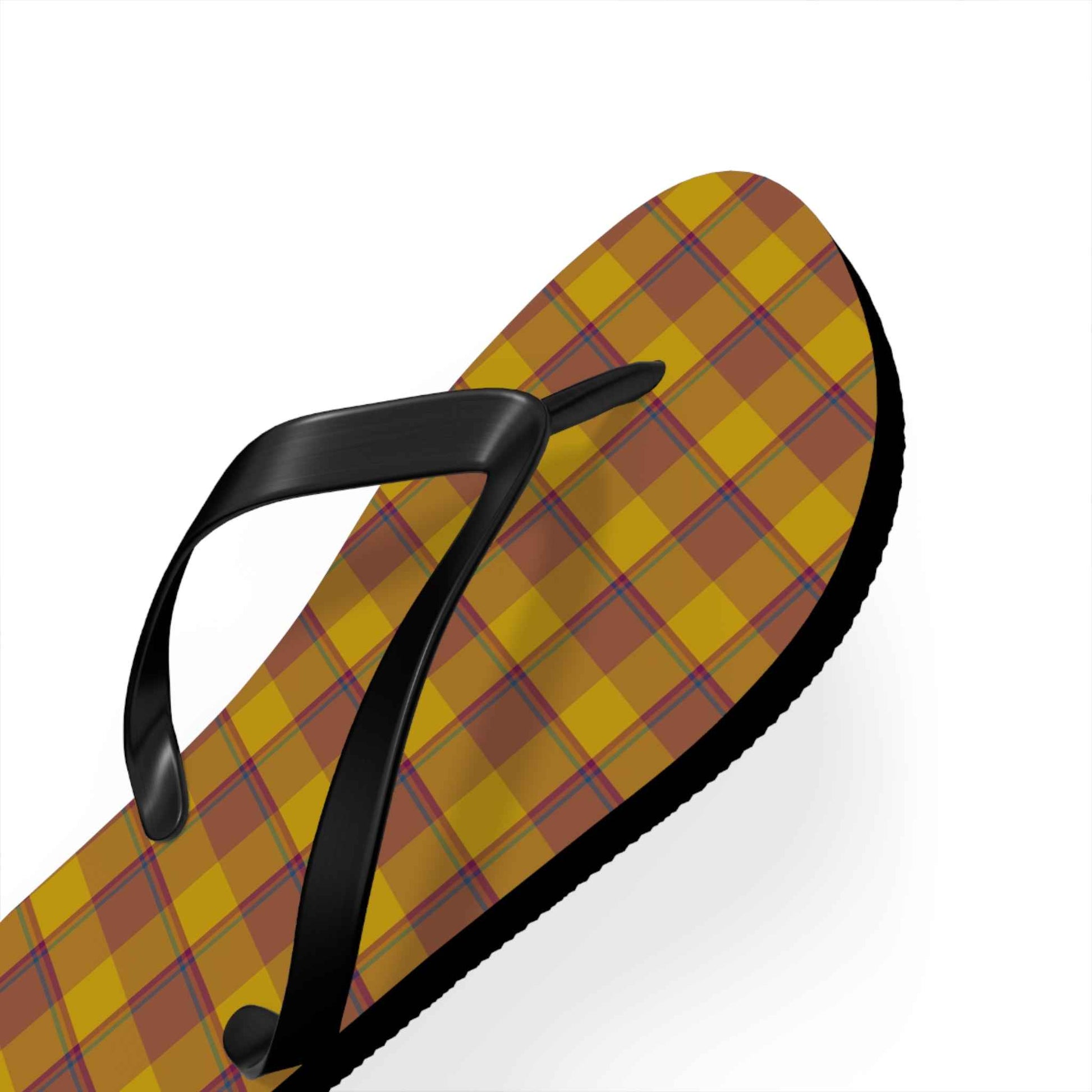 Cozy Plaid Flip Flops, Summer Sandals, Beachwear, Casual Footwear, Vacation Essentials, Slip-On Slippers