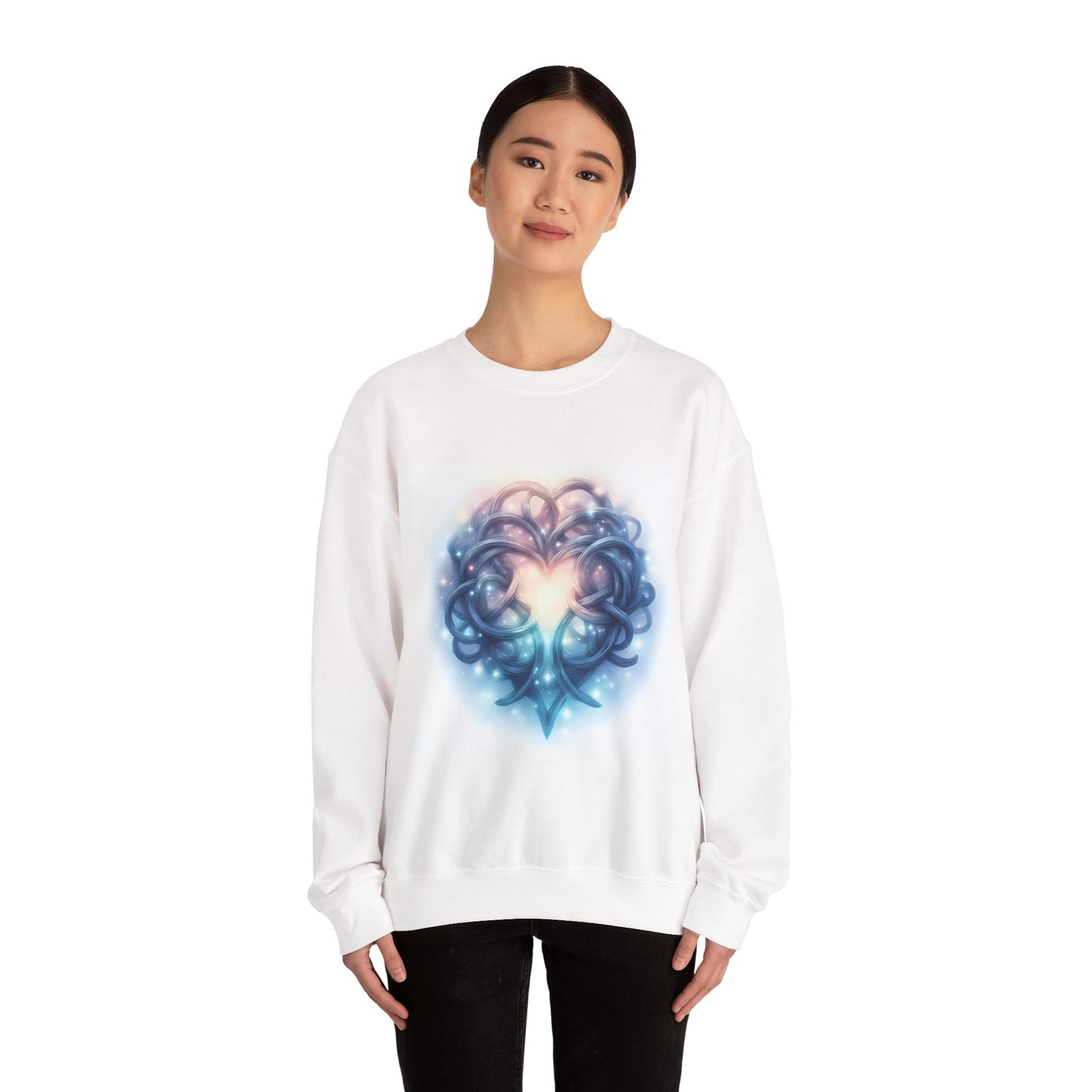 Heartfelt Unisex Crewneck Sweatshirt - Cozy Gift for Couples, Valentine's Day Sweatshirt, Funky Heart Design, Everyday Comfort, Unique [...] - Celtic Scents