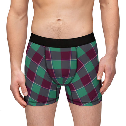 Stylish Men's Boxers - Comfortable and Fun Plaid Underwear for Every Day, Great for Gifts, Casual Wear, Lounge - Celtic Scents