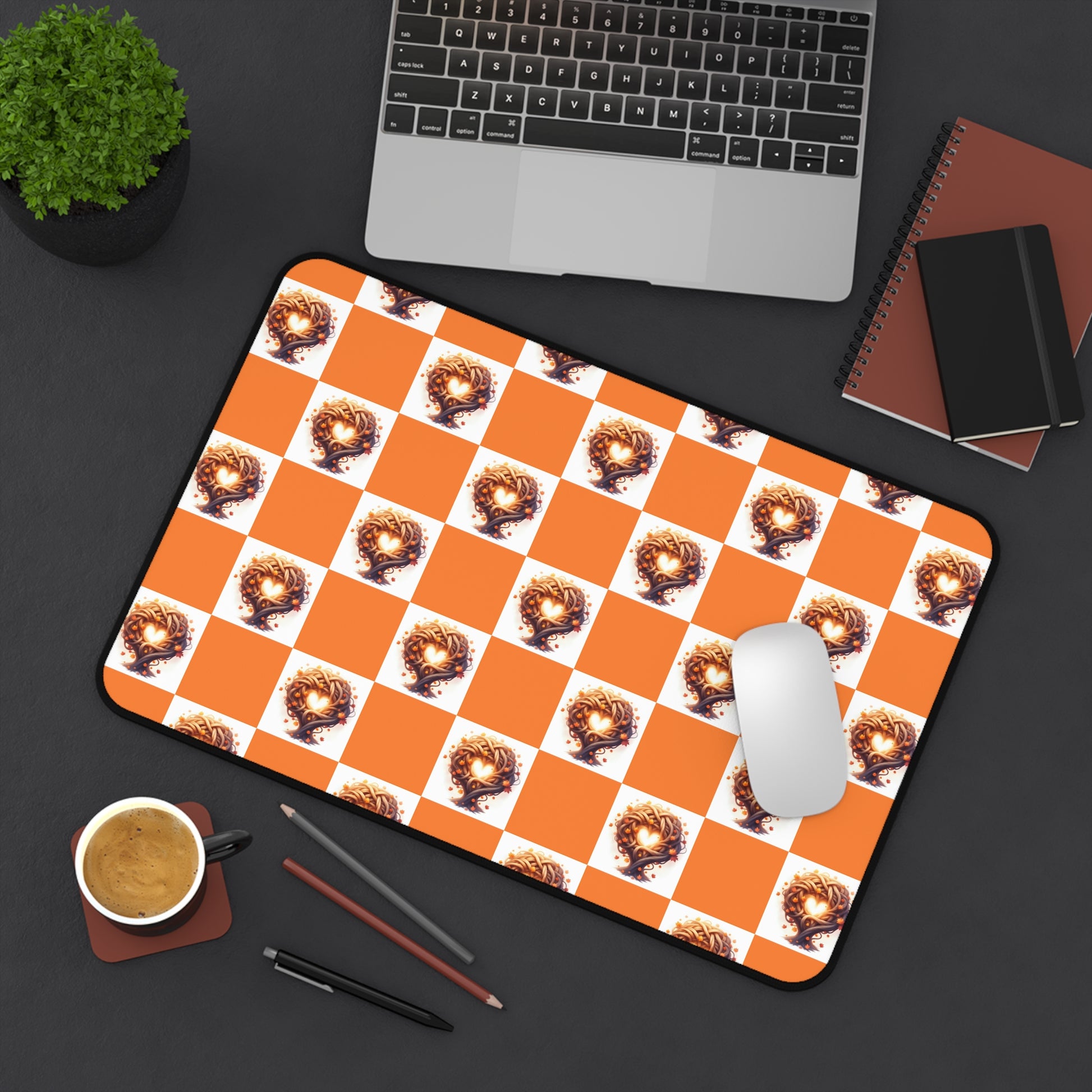 Stylish Desk Mat with Artistic Pattern, Home Office Decor, Gaming Mouse Pad, Unique Workspace Accessory, Gift for Creatives, Autumn Design - Celtic Scents