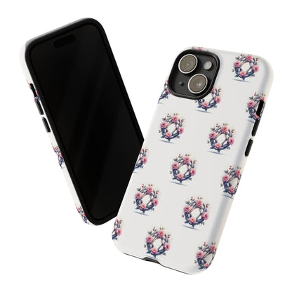 Floral Phone Case, Tough Cases for Women, Cute Celtic Knot Floral Design iPhone Cover, Gift for Her, Stylish Tech Accessories