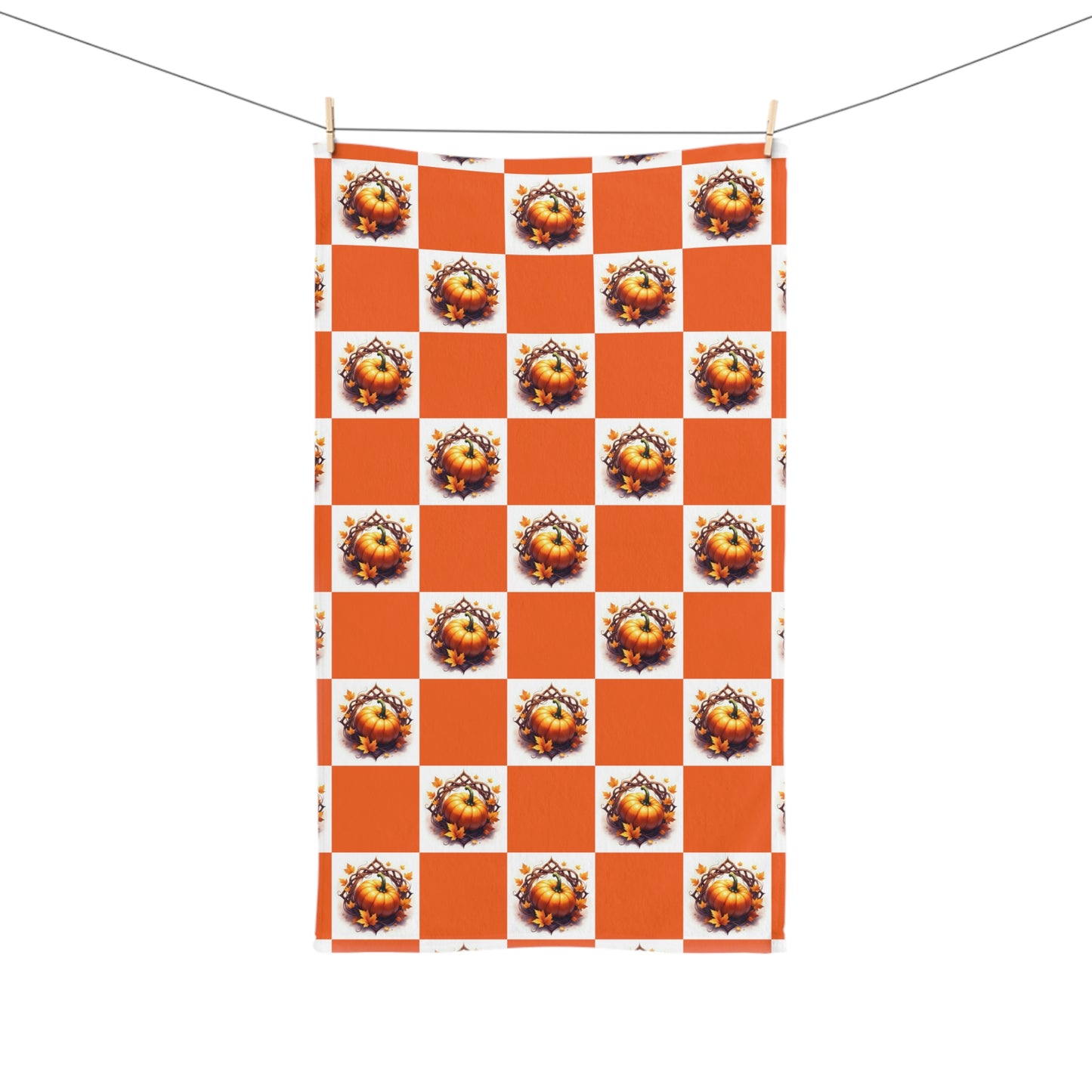 Vibrant Pumpkin Hand Towel for Kitchen Decor, Gift for Housewarming, Brighten Up Your Space, Fall and Thanksgiving Celebrations
