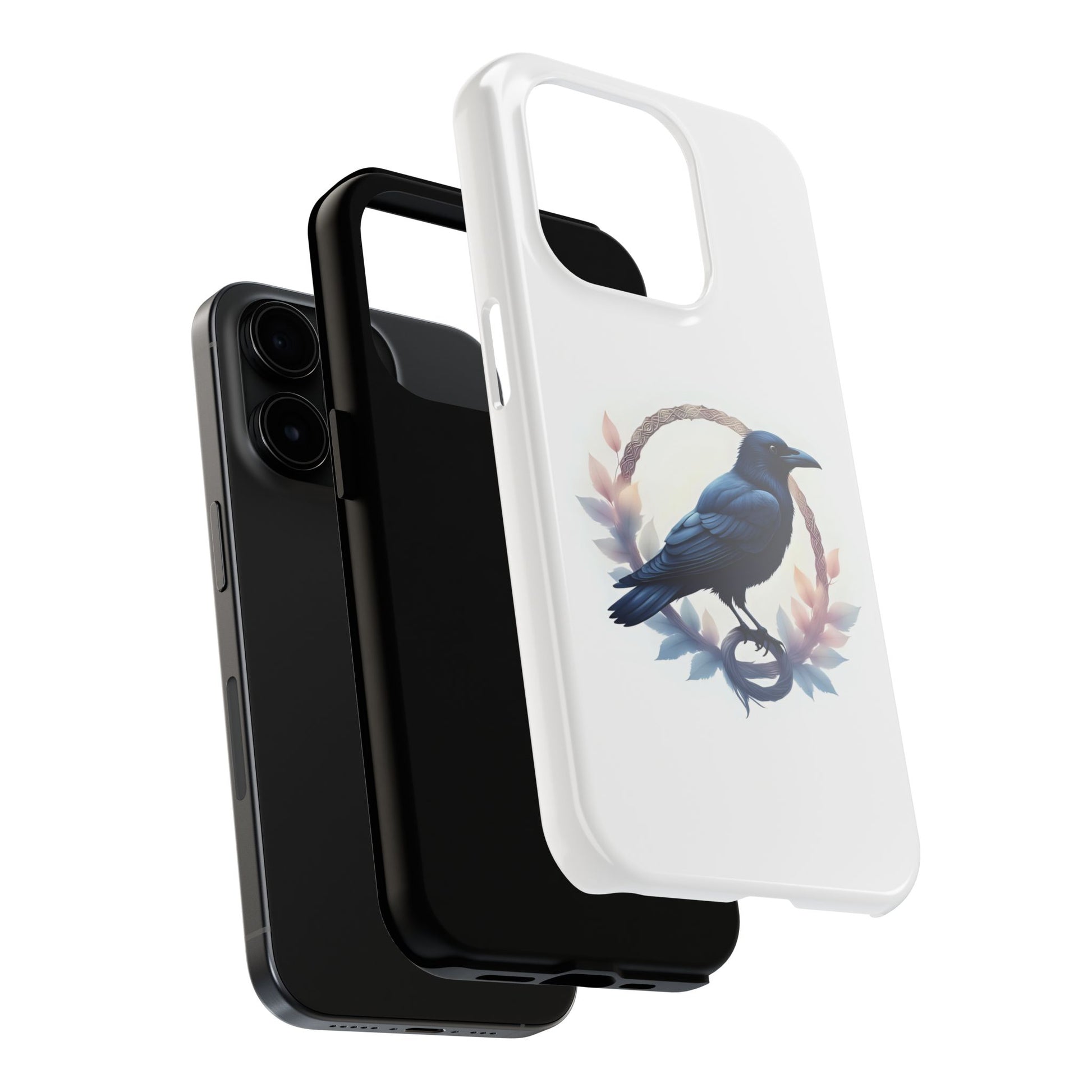 Raven Design Phone Case | Tough Protector Case, Gift for Bird Lovers, Unique Cell Phone Cover, Gothic or Nature Inspired - Celtic Scents