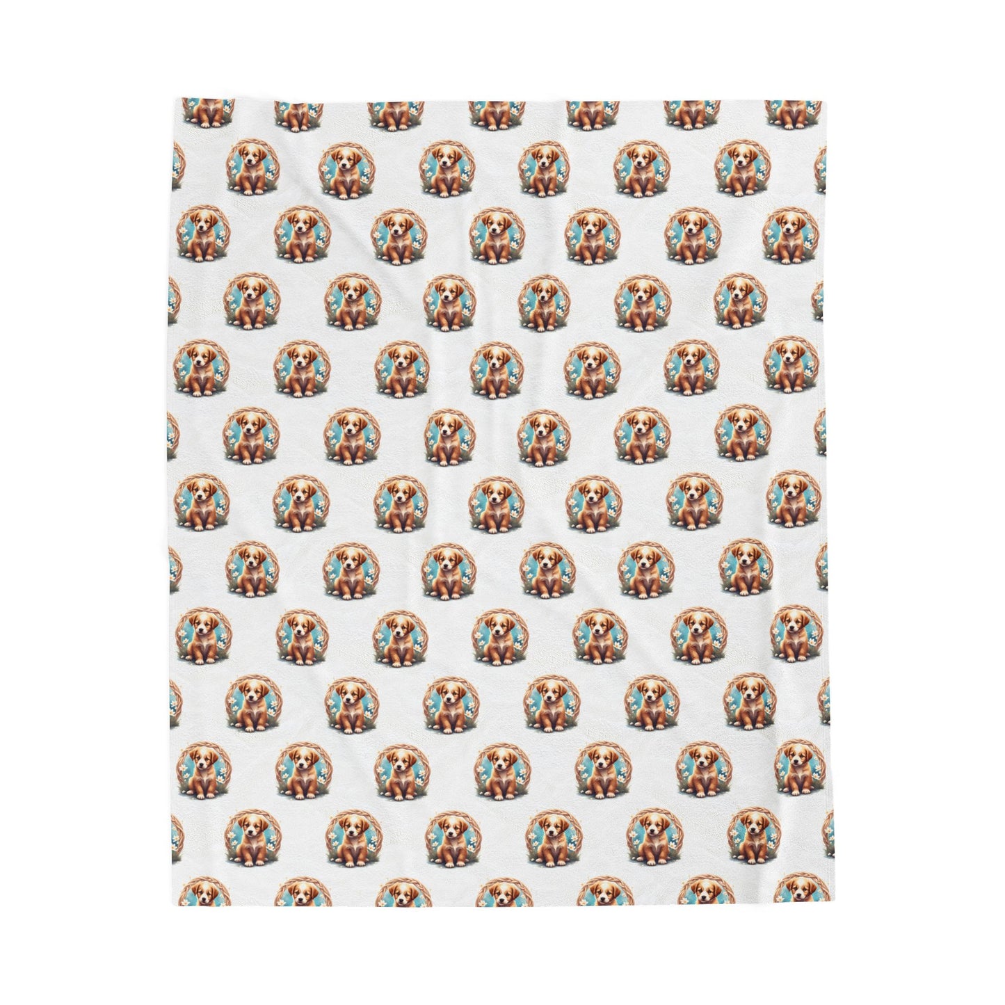 Cozy Puppy Lover's Velveteen Plush Blanket | Soft Throw for Home, Pet Blanket, Gift for Dog Owners, Snuggle Blanket, Dog-Themed Decor - Celtic Scents